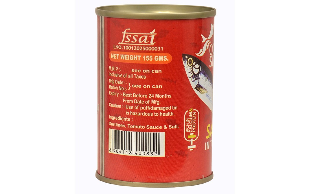 Oceans Secret Sardine in Tomato Sauce    Tin  155 grams
